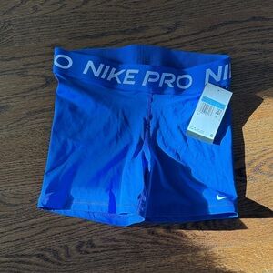 Women’s Nike Pro Royal Blue Training Shorts NWT